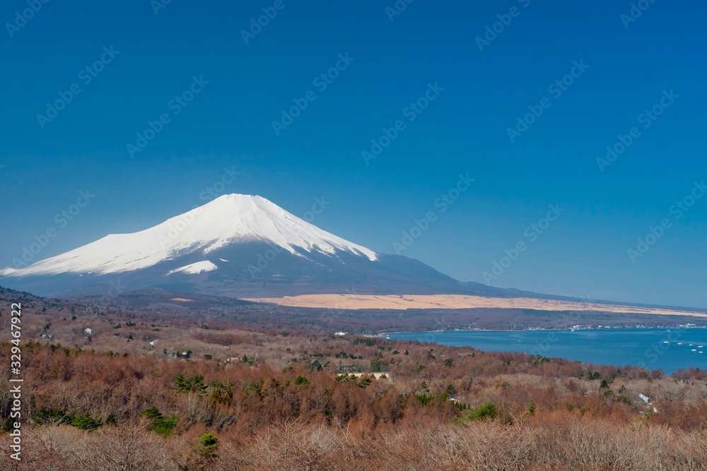 View of Mount Fuji from Yamanakako panoramic viewing platform View of Mount Fuji from Yamanakako panoramic viewing platform