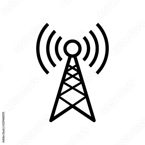 Broadcast, transmitter antenna icon