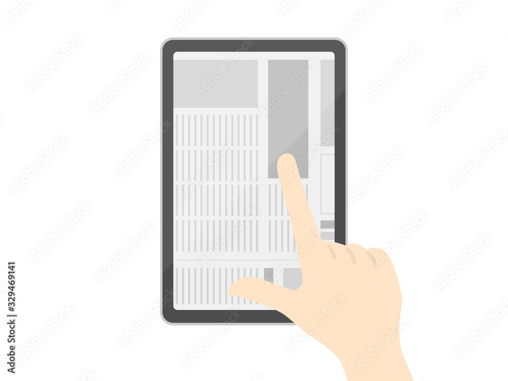 タブレットで新聞を読む タブレットで新聞を読む
