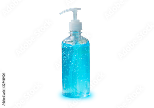 Canvastavla Alcohol gel hand sanitizer cleaners for anti becteria and protect from Coronavirus Disease 2019 (COVID-19) virus outbreaks isolated on white background