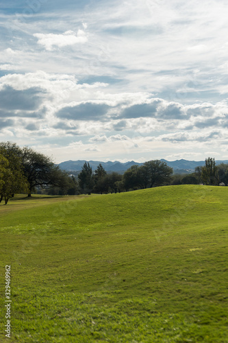 Empty golf course view © alebartolomeph
