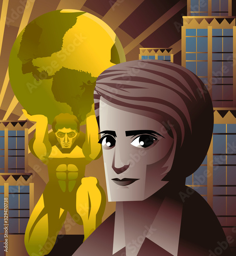 golden atlas holding the globe