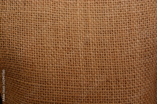 Closeup Texture of Brown sackcloth or burlap texture background.