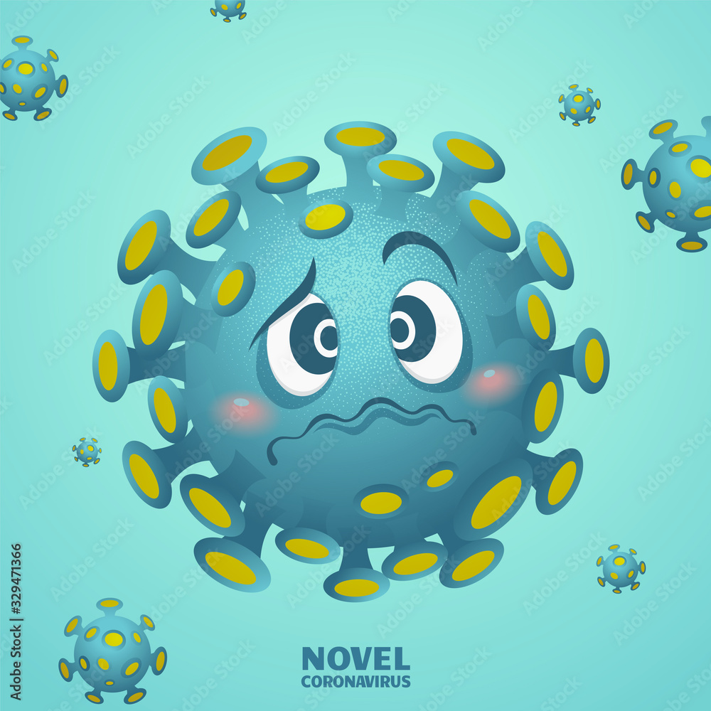 Novel coronavirus cartoon character