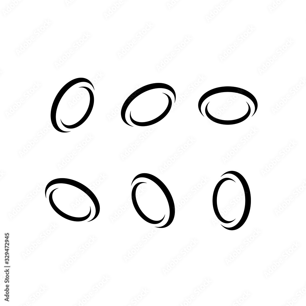 collection minimal ring logo icon design vector illustration collection minimal ring logo icon design vector illustration