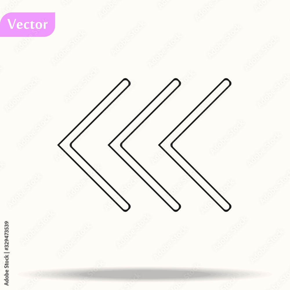 Arrows icons. Download, left direction linear signs. Next, back arrows flat line icons. Flat web symbols. Vector eps10 Arrows icons. Download, left direction linear signs. Next, back arrows flat line icons. Flat web symbols. Vector eps10