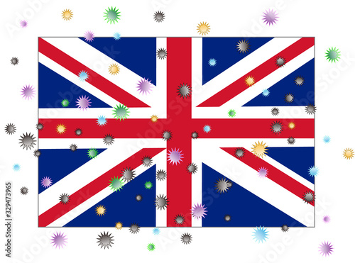 イギリスにウイルスに感染が広がったイメージ画像