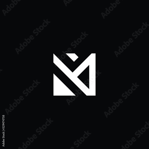 Title: Minimal elegant monogram art logo. Outstanding professional trendy awesome artistic M MD DM initial based Alphabet icon logo. Premium Business logo White color on black background
