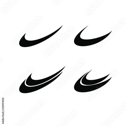 collection minimal swoosh logo icon design vector illustration