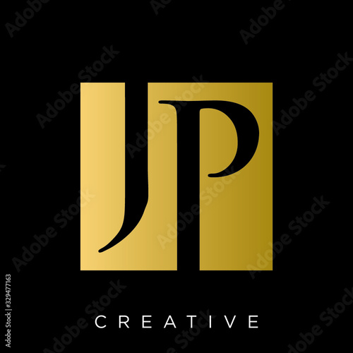 jp luxury logo design vector