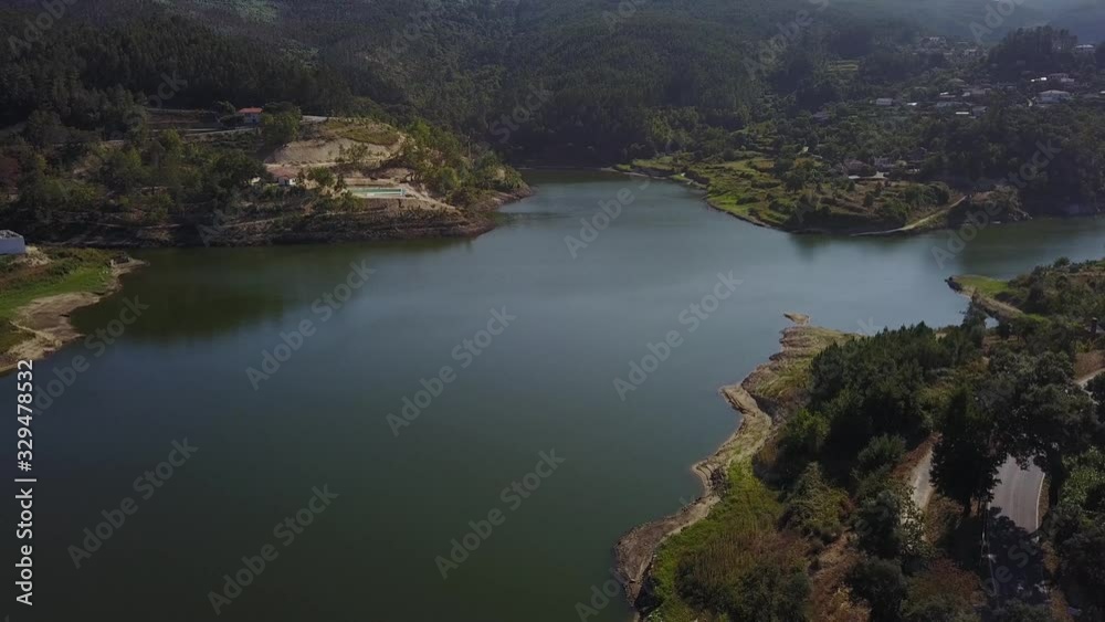 Drone shot of River affluents. Drone shot of River affluents.