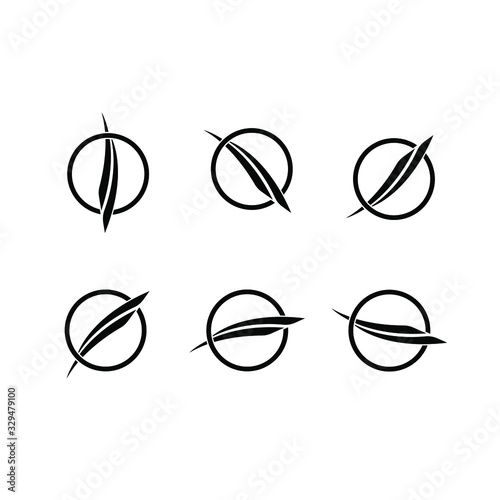 collection swoosh circle logo icon design vector illustration