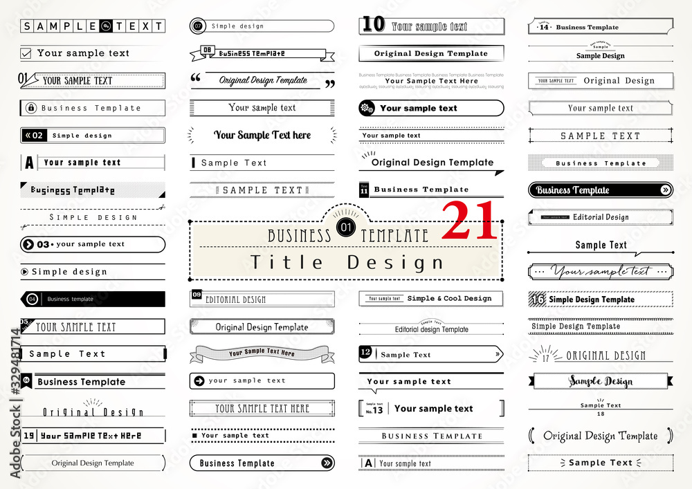 Naklejka premium タイトルデザイン21