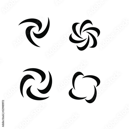 collection vortex circle logo icon design vector
