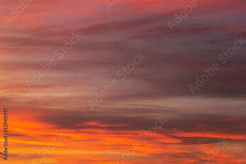Dramatic sunset. Background sky at sunset and dawn. © Sergey Fedoskin