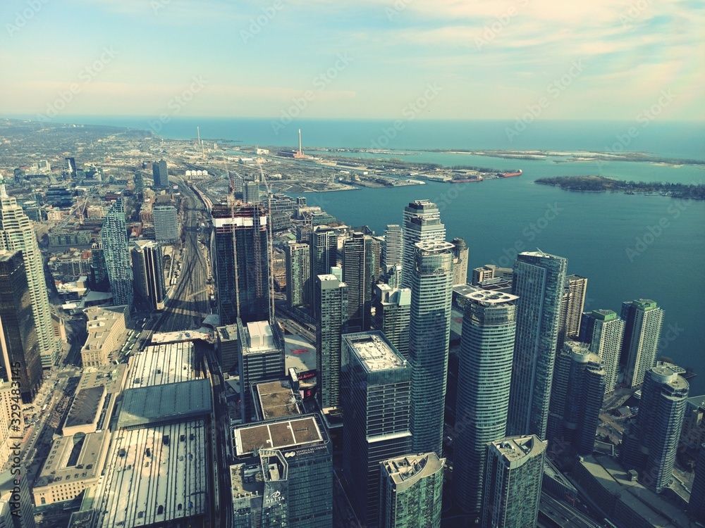 aerial view of Toronto city