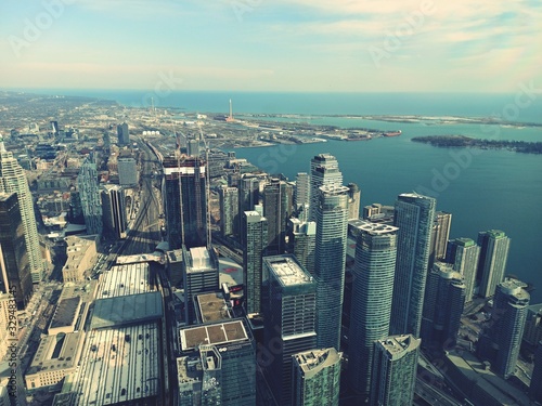 Fototapeta Naklejka Na Ścianę i Meble -  aerial view of Toronto city