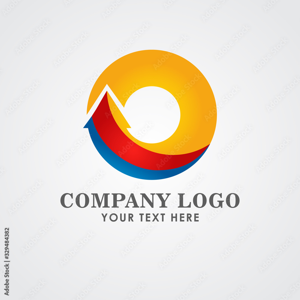 Company Logo Full Color Vector Template Design Illustration