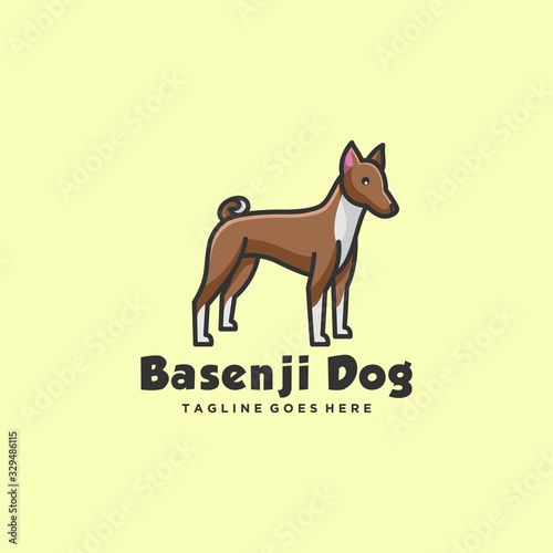 Vector Logo Illustration Dogs Pose cute cartoon.
