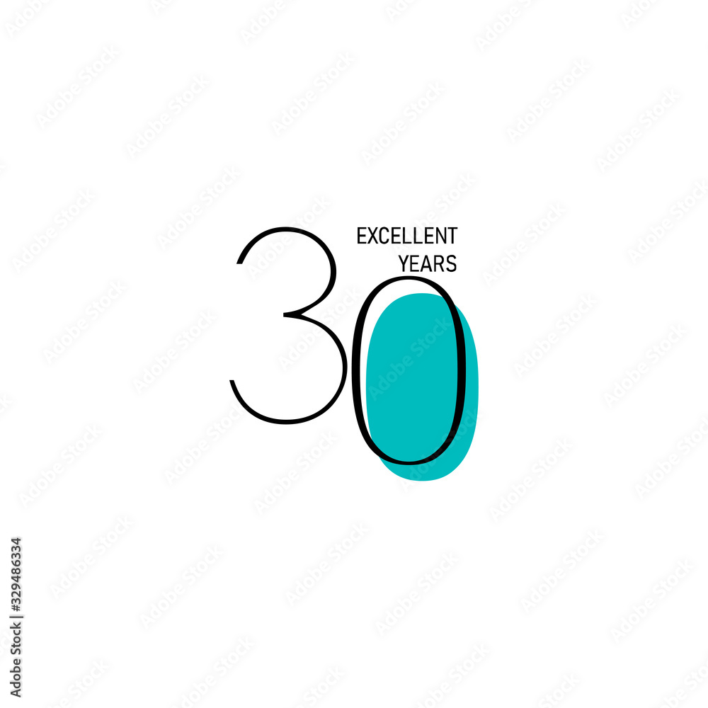 30 Years Anniversary Celebration Elegant Number Vector Template Design Illustration 30 Years Anniversary Celebration Elegant Number Vector Template Design Illustration