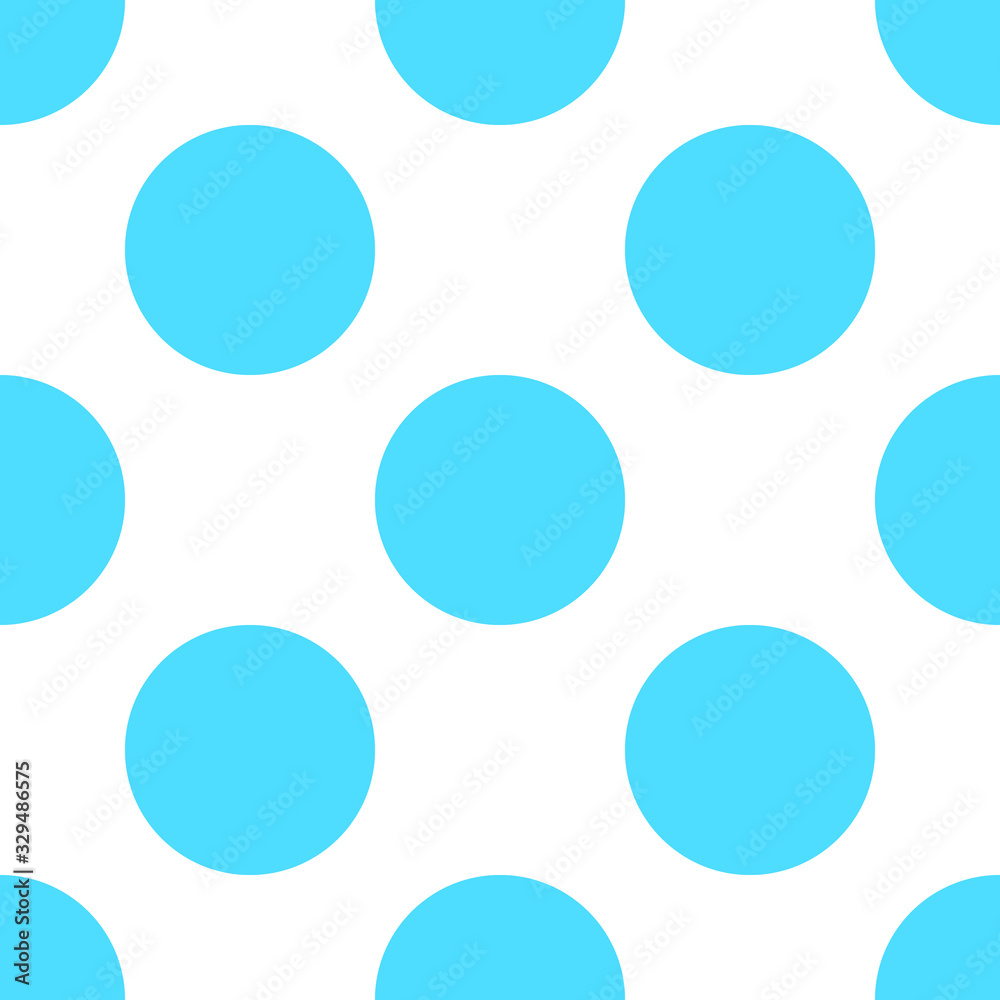 Vector blue circles seamless pattern. Classic texture for textile and paper.