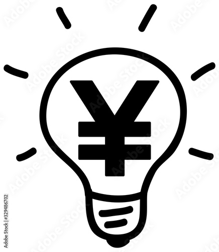 電気料金のイメージイラスト　モノクロ