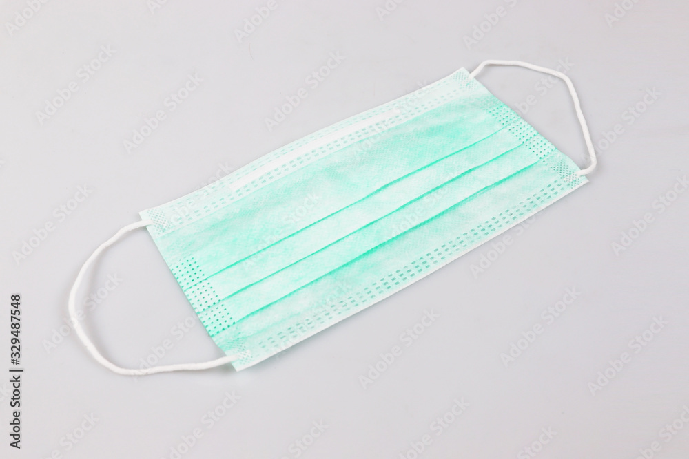 medical face mask for covid-19 virus protection on white medical face mask for covid-19 virus protection on white