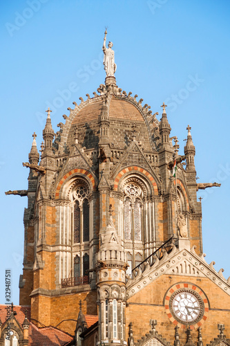 Dome of Chhatrapati Shivaji Terminus railway station, Mumbai, India