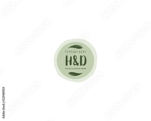 Letter HD handwrititing logo with a beautiful template