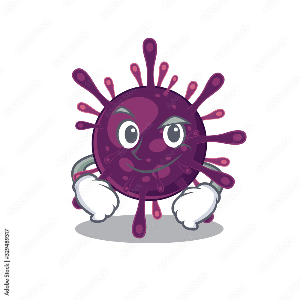 Funny coronavirus kidney failure mascot character showing confident gesture Funny coronavirus kidney failure mascot character showing confident gesture