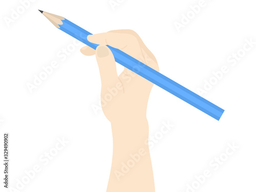 鉛筆を持った手のイラスト