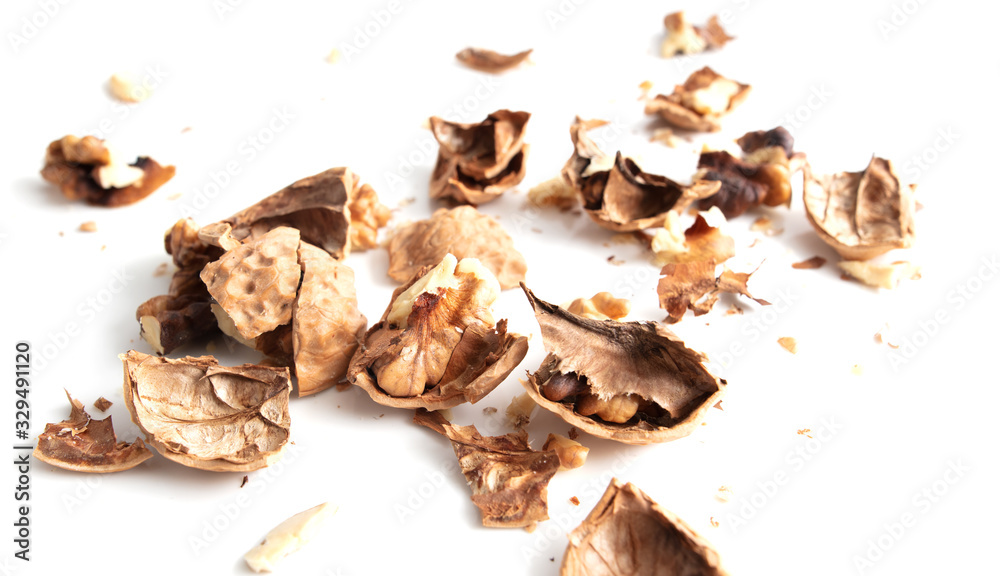 Walnuts isolated on a white background Walnuts isolated on a white background