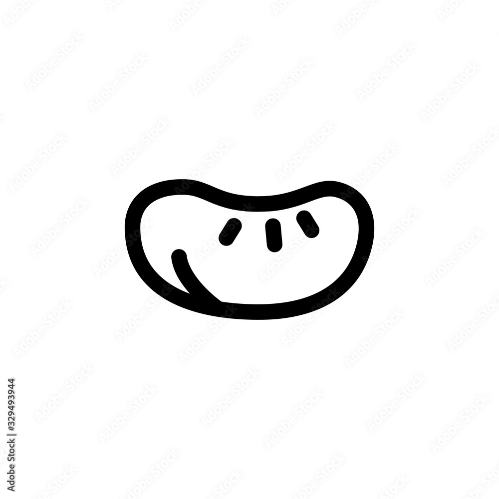 Fresh Orange Fruit Outline Style Icon Vector Illustration. Fresh Orange Fruit Outline Style Icon Vector Illustration.