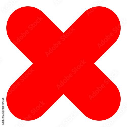 Wrong mark, cross sign, and prohibition sign for website, web page, design, and business.