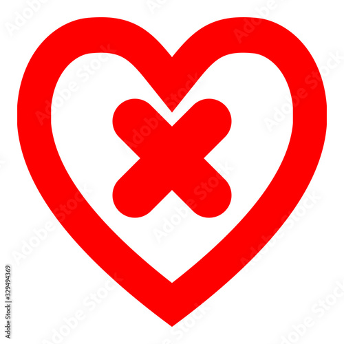 Wrong mark, cross sign, and prohibition sign for website, web page, design, and business.