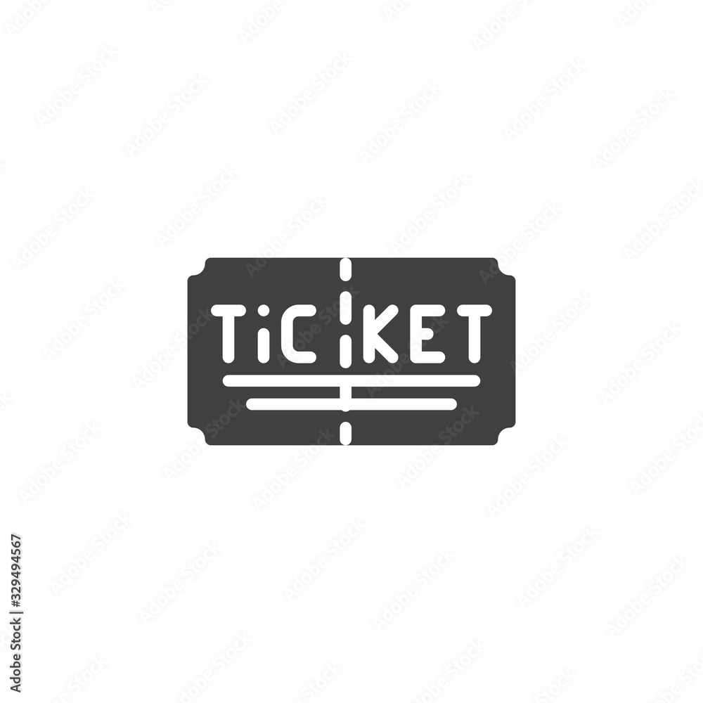 Paper ticket vector icon. filled flat sign for mobile concept and web design. Boarding pass ticket glyph icon. Symbol, logo illustration. Vector graphics Paper ticket vector icon. filled flat sign for mobile concept and web design. Boarding pass ticket glyph icon. Symbol, logo illustration. Vector graphics