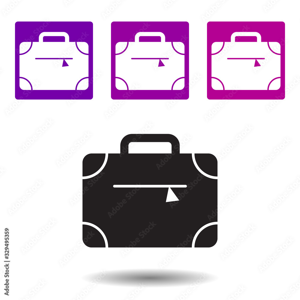 suitcase icon . Simple glyphvector of Travel purple set for UI and UX, website or mobile application suitcase icon . Simple glyphvector of Travel purple set for UI and UX, website or mobile application