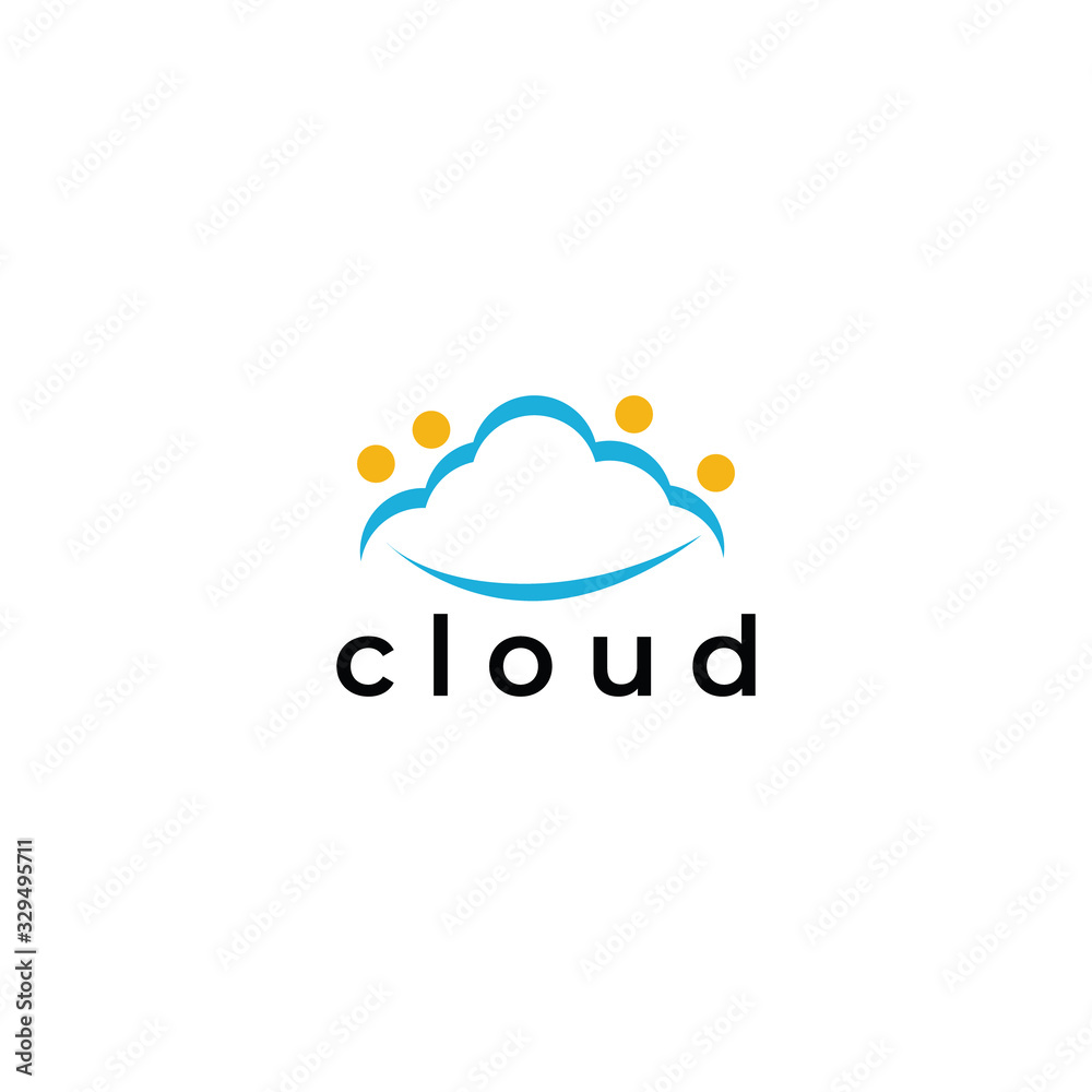 Cloud Logo template. Technology logo template. Business and Consulting logo template. Grow, Arrow, growth bar. 