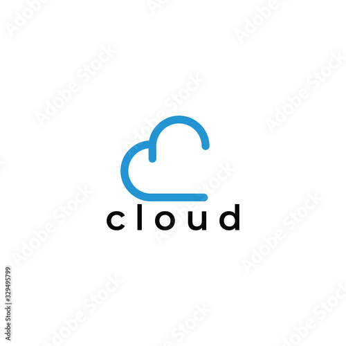 Cloud Logo template. Technology logo template. Business and Consulting logo template. Grow, Arrow, growth bar. 