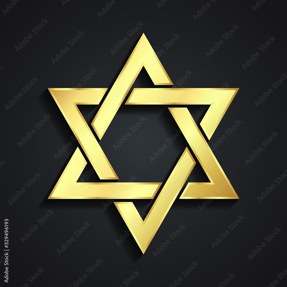 3d golden star of David symbol desing 3d golden star of David symbol desing