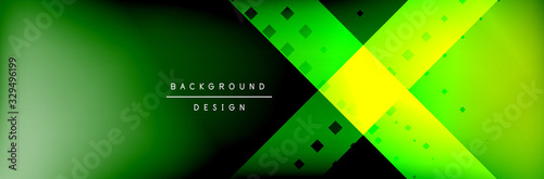 Abstract background - squares and lines composition created with lights and shadows. Technology or business digital template