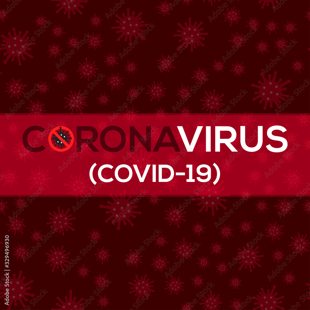 CoronaVirus background with viruses on red. Vector. CoronaVirus background with viruses on red. Vector.