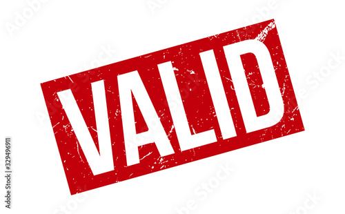 Valid Rubber Stamp. Red Valid Rubber Grunge Stamp Seal Vector Illustration - Vector