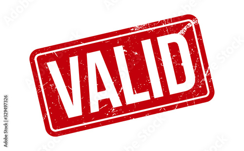 Valid Rubber Stamp. Red Valid Rubber Grunge Stamp Seal Vector Illustration - Vector