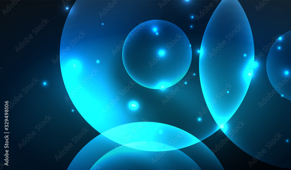 Glowing neon shiny transparent abstract geometric shapes with light effects. Techno futuristic vector abstract background For Wallpaper, Banner, Background, Card, Book Illustration, landing page Glowing neon shiny transparent abstract geometric shapes with light effects. Techno futuristic vector abstract background For Wallpaper, Banner, Background, Card, Book Illustration, landing page