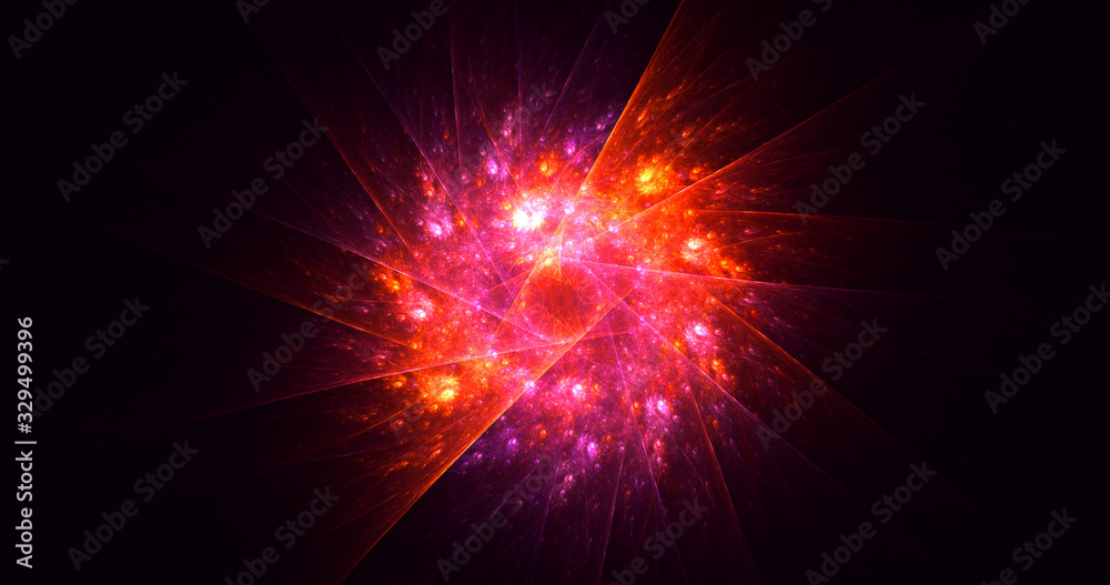 3D rendering abstract red fractal light background 3D rendering abstract red fractal light background