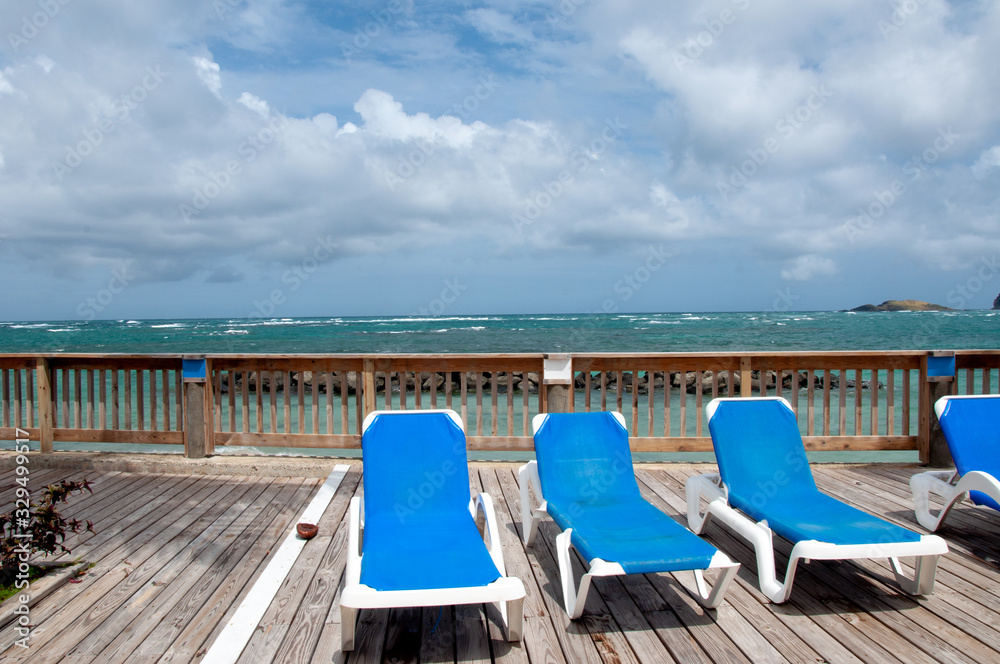 beach chairs on the deck beach chairs on the deck