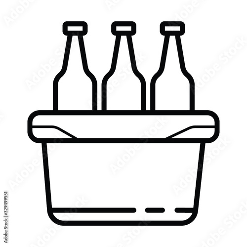 water bootle glyph flat vector icon