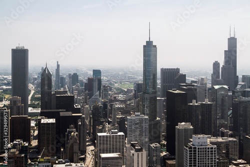 Aerial view of Chicago skyline at daytime, Illinois, USA © Pixels Hunter