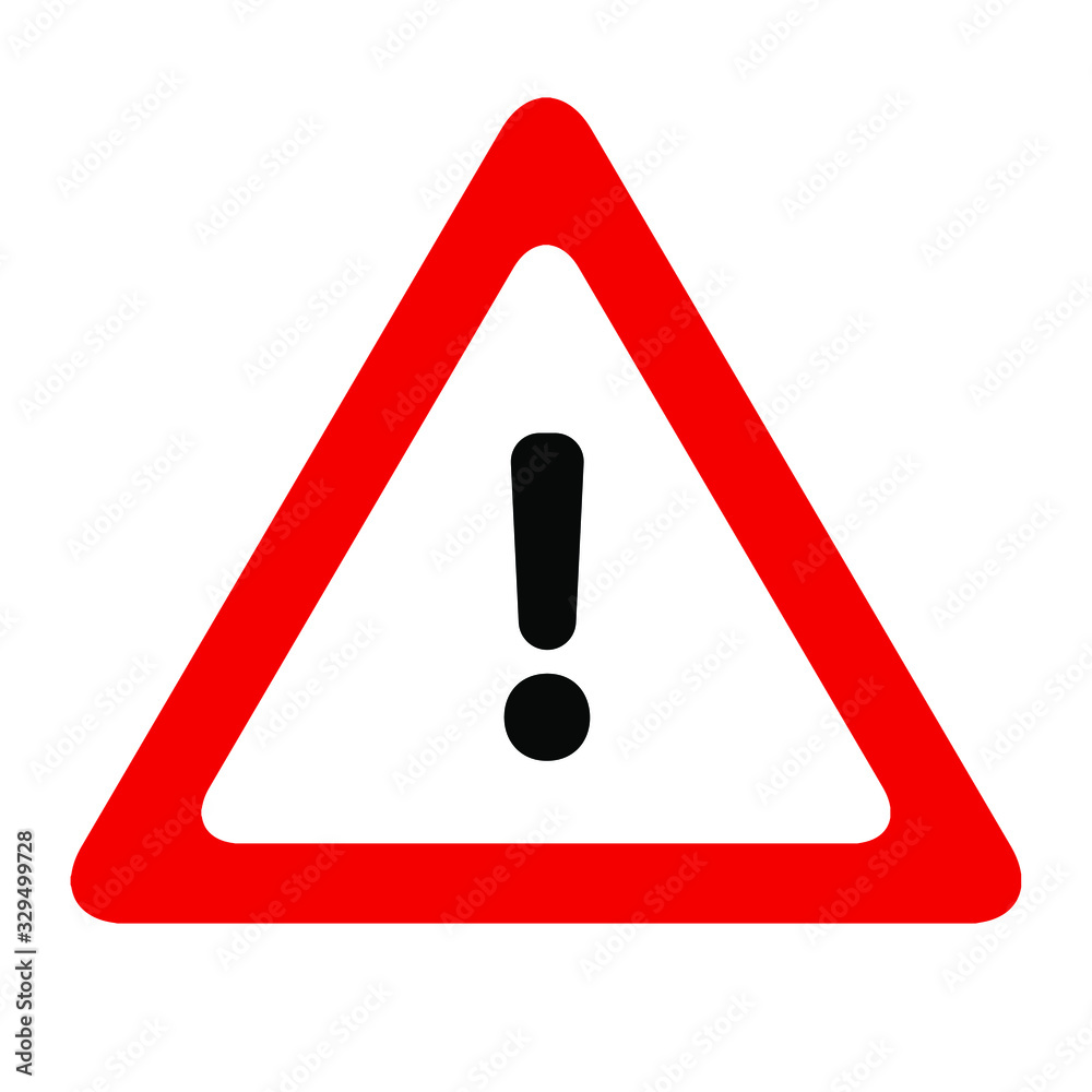 warning attention sign isolated on white warning attention sign isolated on white